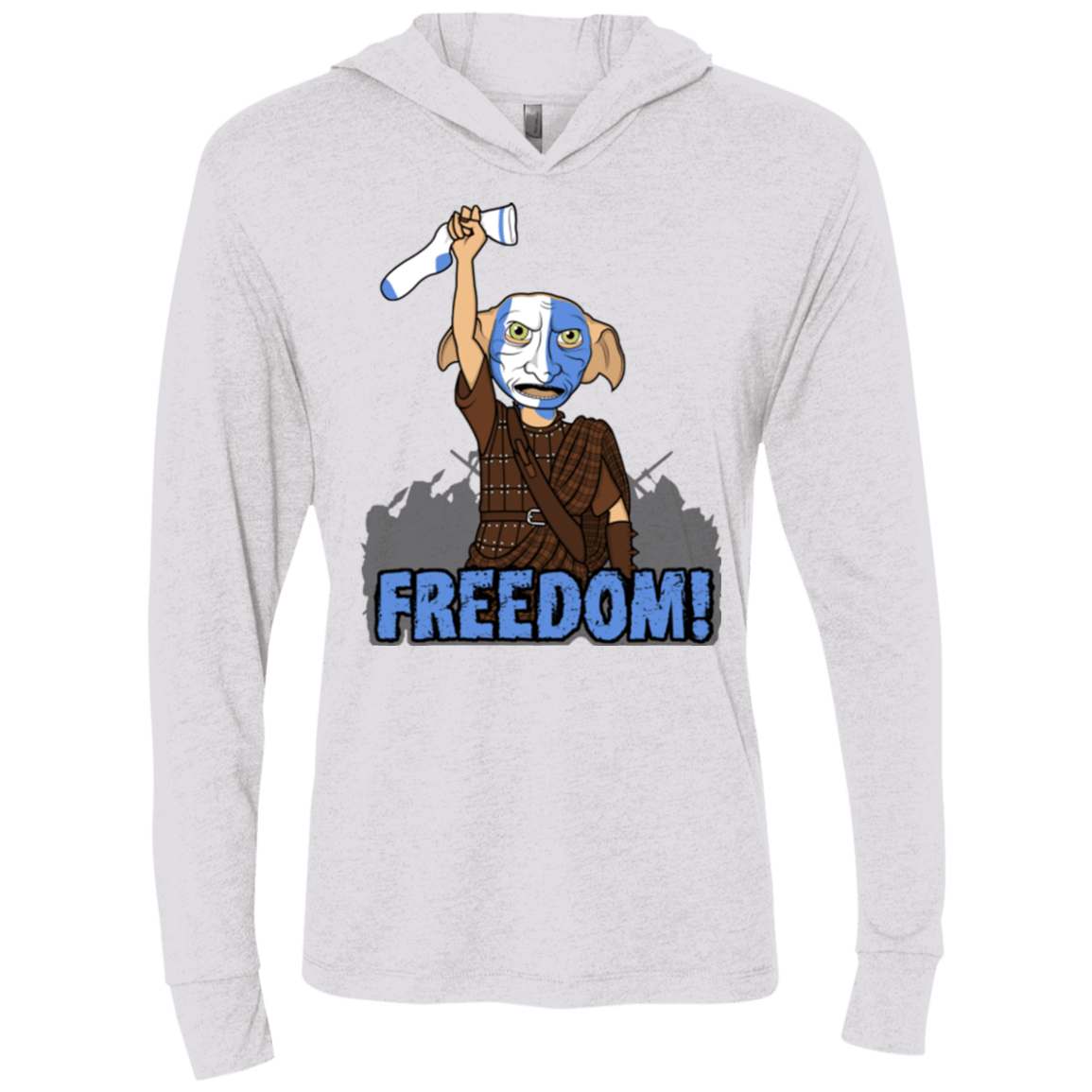T-Shirts Heather White / X-Small Freedom Triblend Long Sleeve Hoodie Tee