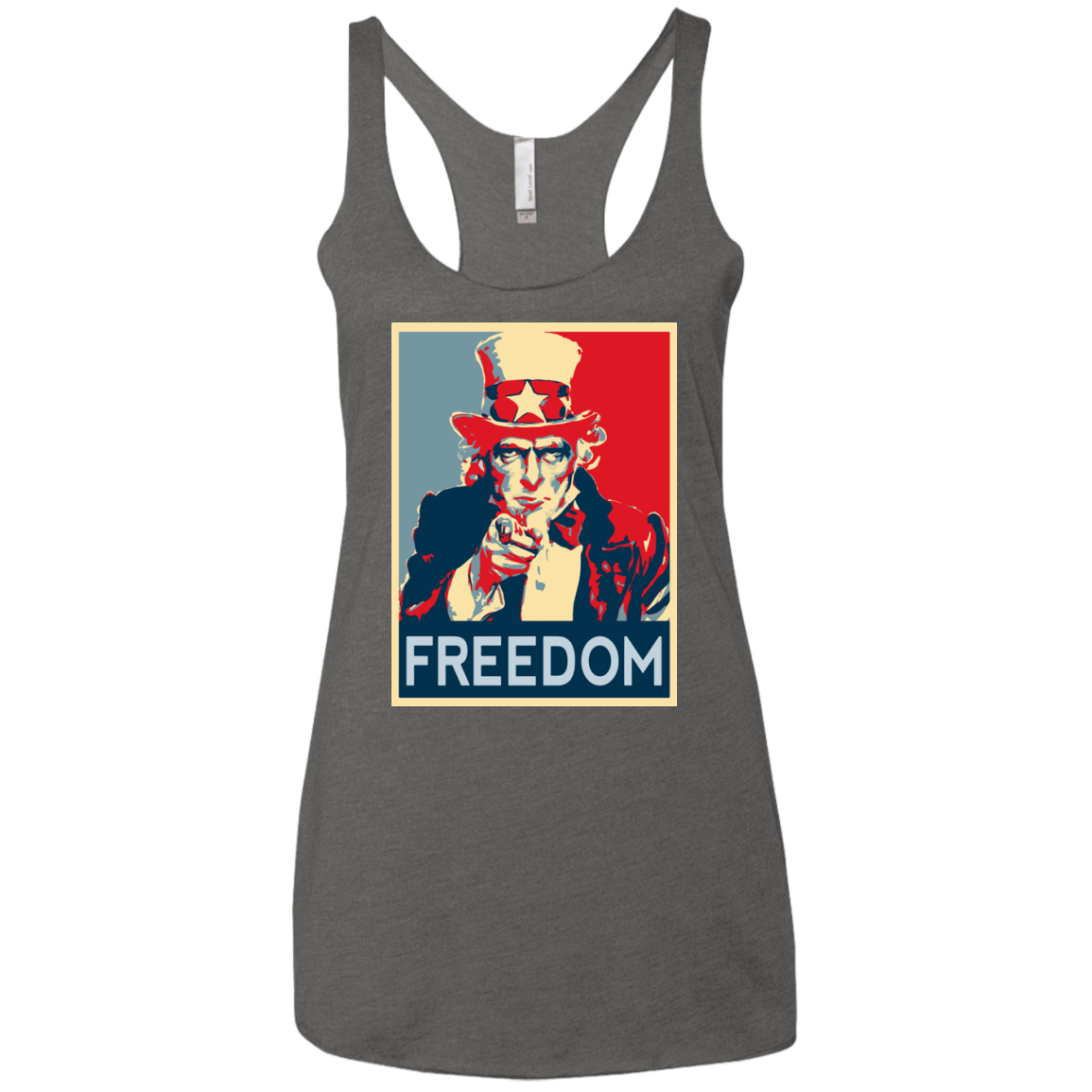 T-Shirts Premium Heather / X-Small Freedom Women's Triblend Racerback Tank