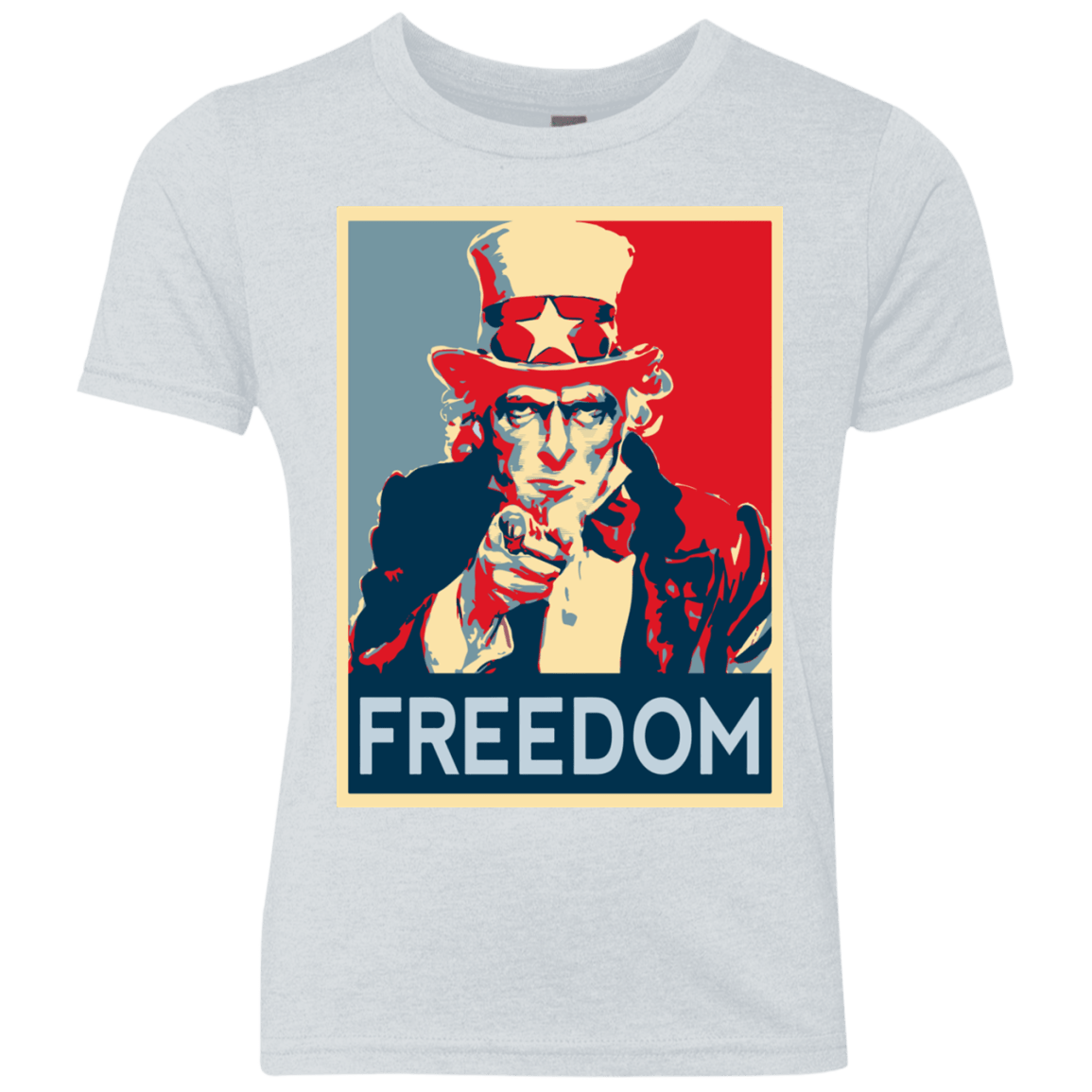 T-Shirts Heather White / YXS Freedom Youth Triblend T-Shirt