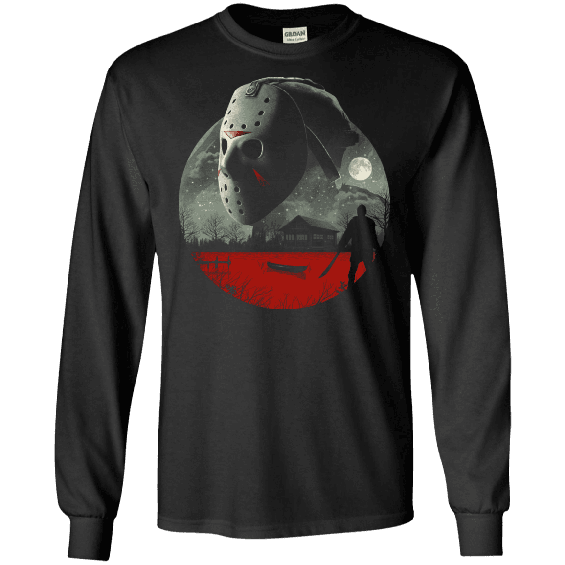 T-Shirts Black / S Friday in Camp Blood Men's Long Sleeve T-Shirt