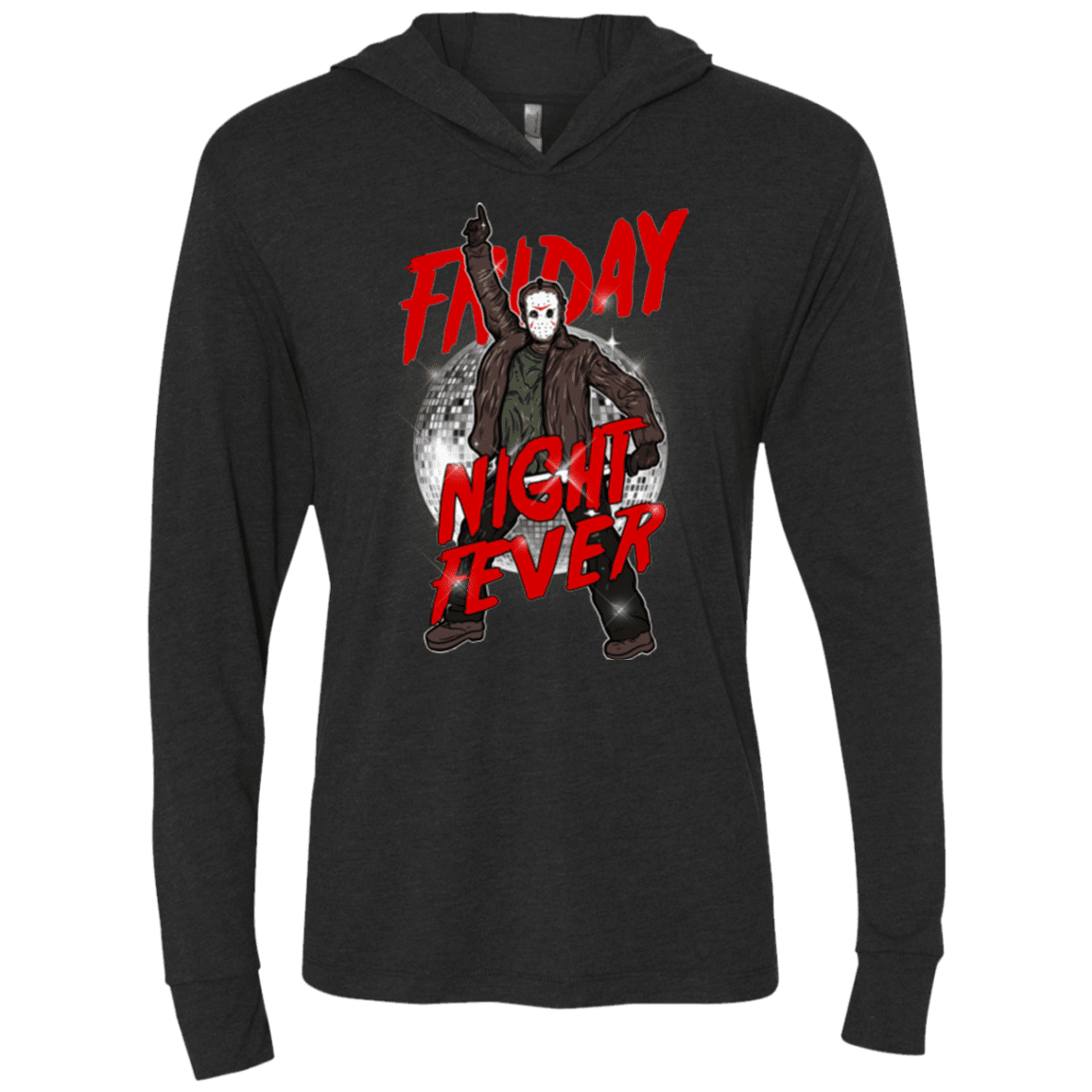 T-Shirts Vintage Black / X-Small Friday Night Fever Triblend Long Sleeve Hoodie Tee