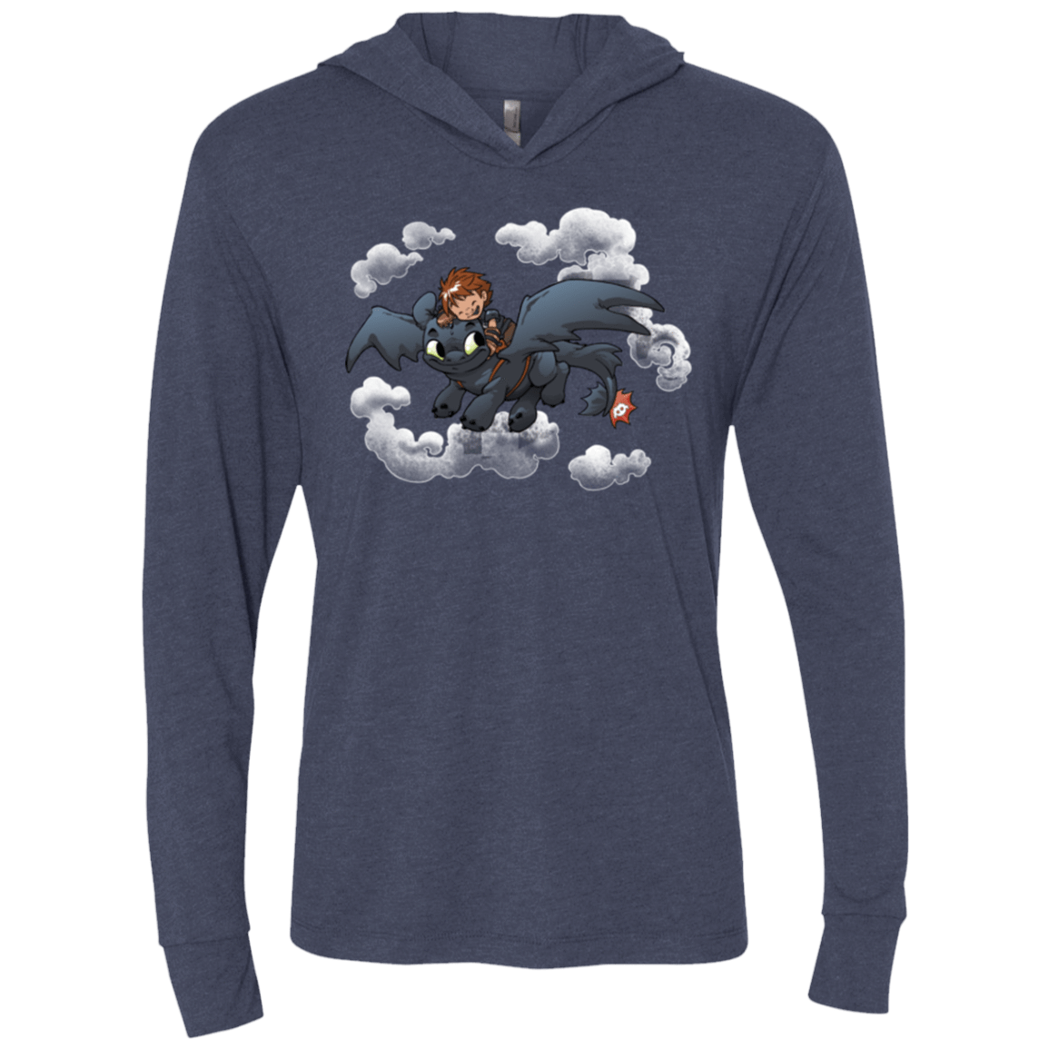 T-Shirts Vintage Navy / X-Small Friendly Flight Triblend Long Sleeve Hoodie Tee