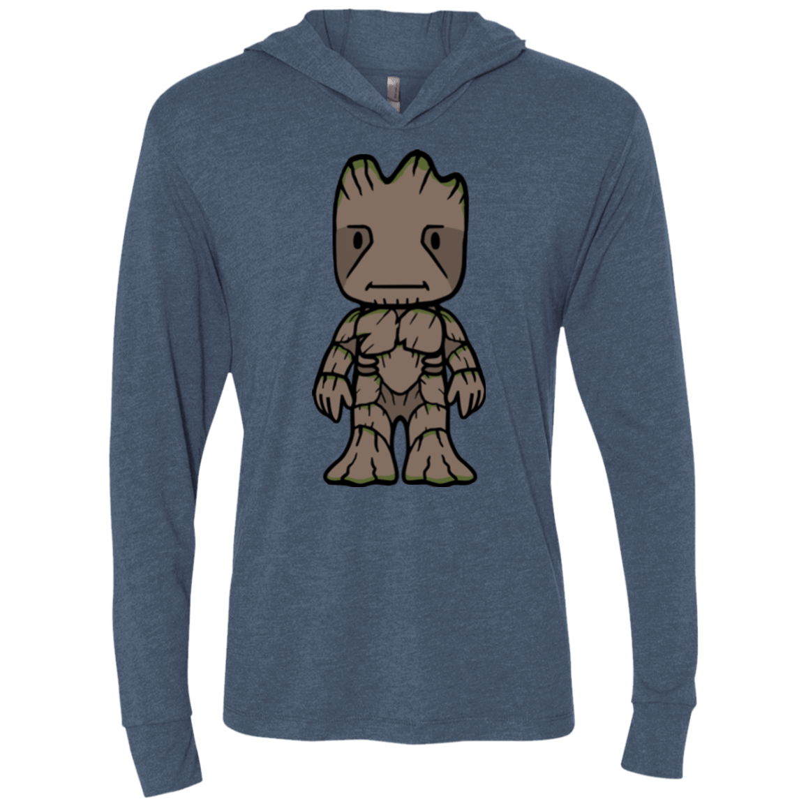 Friendly Tree Triblend Long Sleeve Hoodie Tee