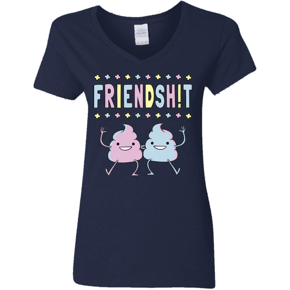 T-Shirts Navy / S Friendsh!t Women's V-Neck T-Shirt