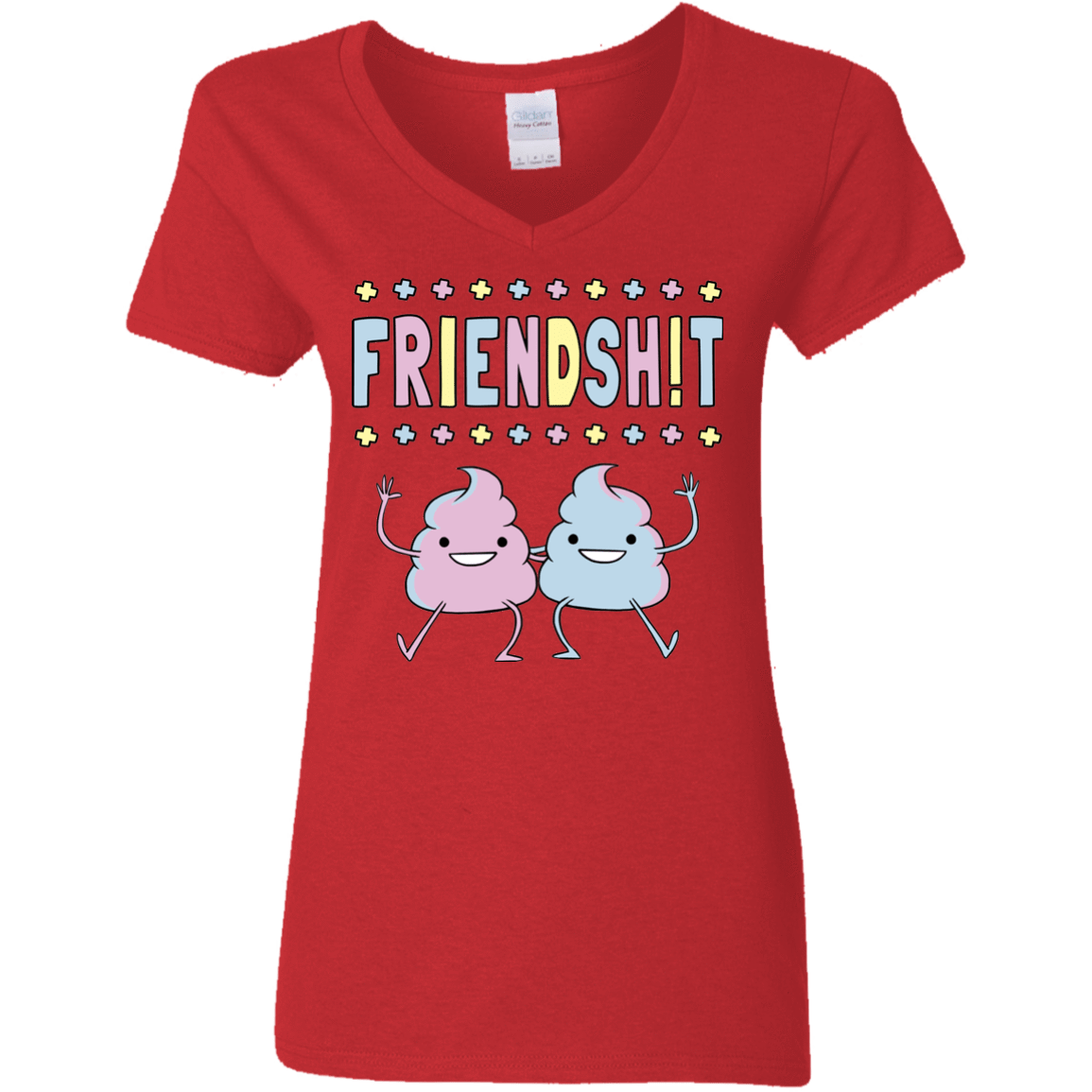 T-Shirts Red / S Friendsh!t Women's V-Neck T-Shirt