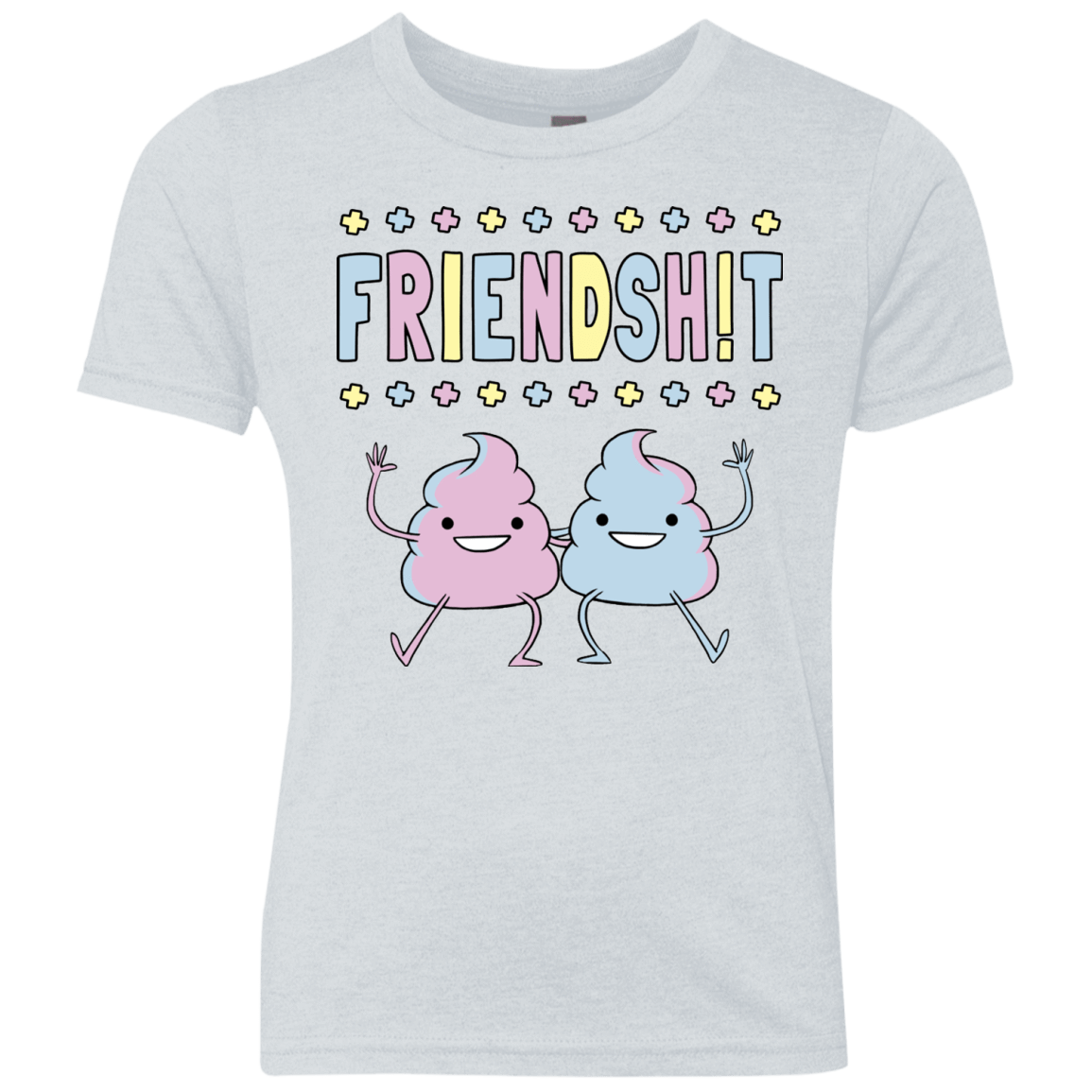 T-Shirts Heather White / YXS Friendsh!t Youth Triblend T-Shirt