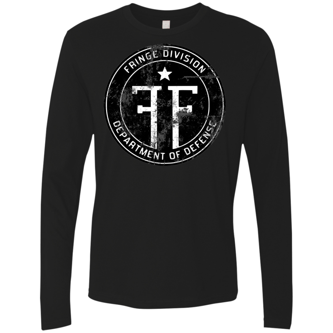 T-Shirts Black / Small Fringe Logo Vintage Men's Premium Long Sleeve