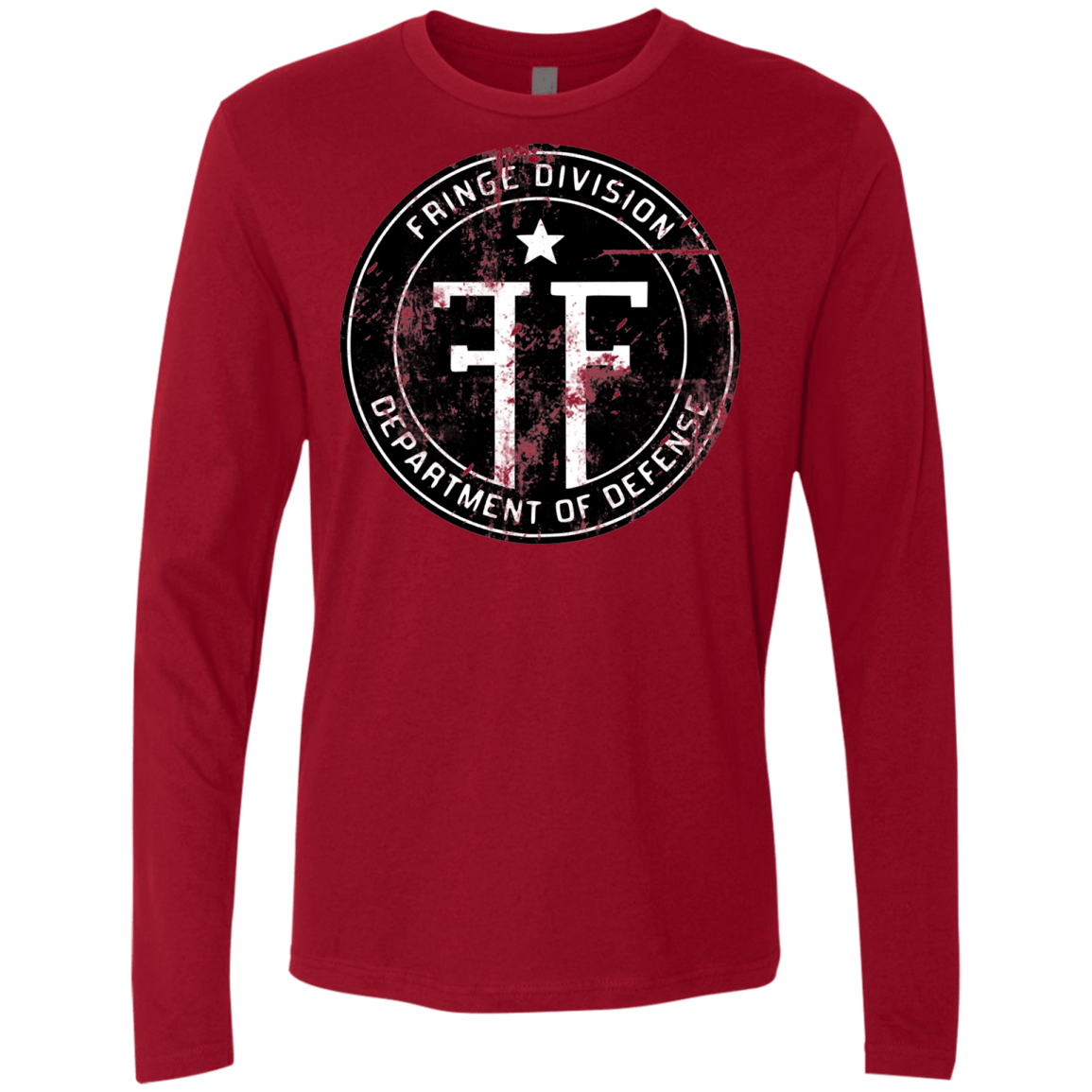 T-Shirts Cardinal / Small Fringe Logo Vintage Men's Premium Long Sleeve