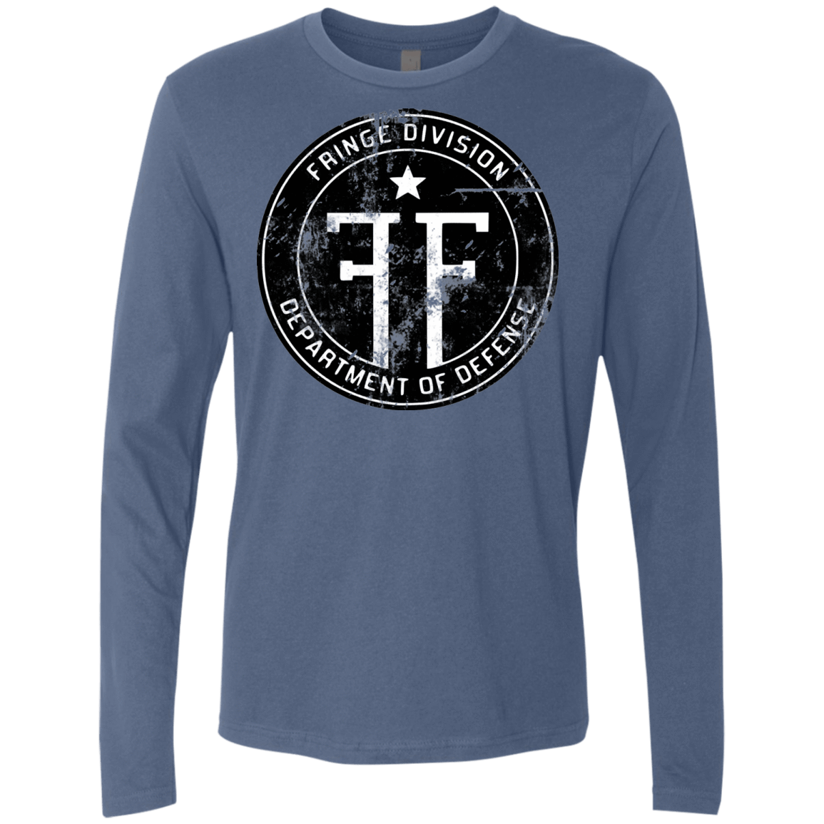 T-Shirts Indigo / Small Fringe Logo Vintage Men's Premium Long Sleeve