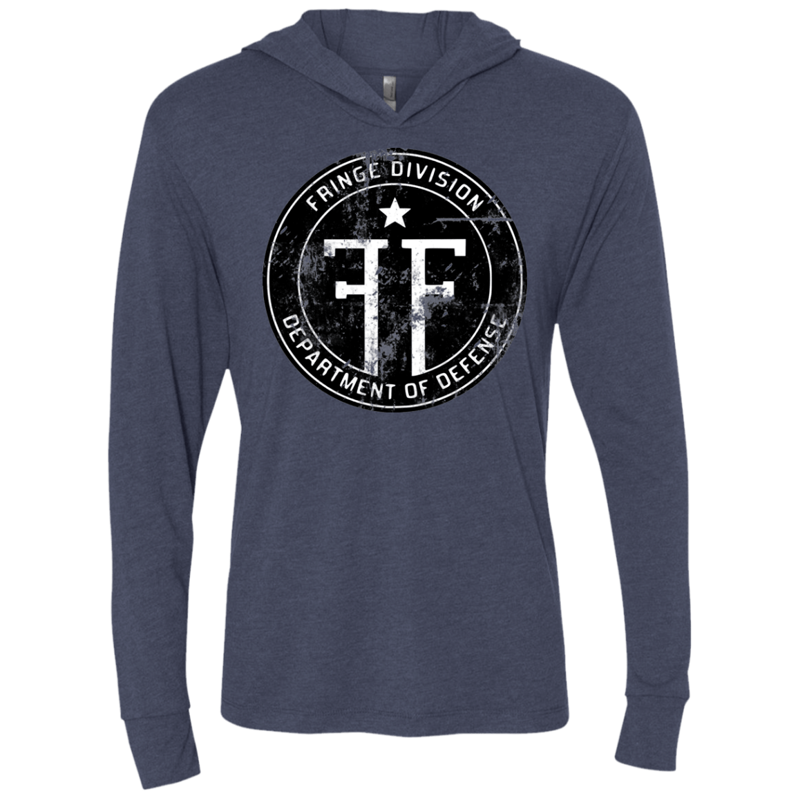 T-Shirts Vintage Navy / X-Small Fringe Logo Vintage Triblend Long Sleeve Hoodie Tee