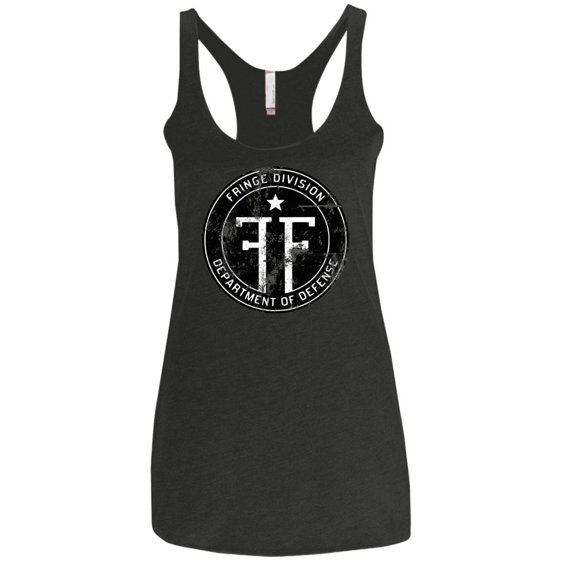 T-Shirts Vintage Black / X-Small Fringe Logo Vintage Women's Triblend Racerback Tank