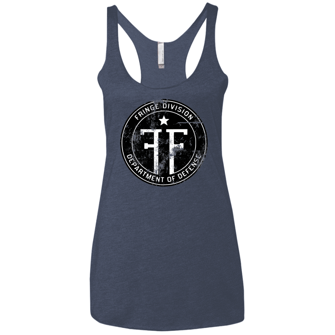 T-Shirts Vintage Navy / X-Small Fringe Logo Vintage Women's Triblend Racerback Tank