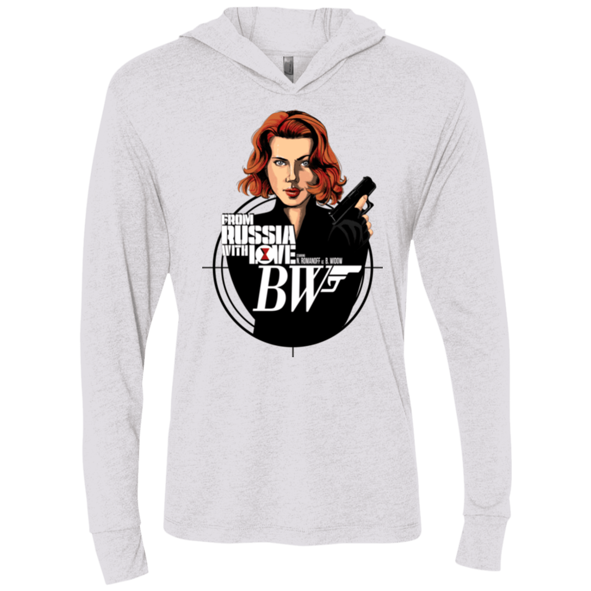 T-Shirts Heather White / X-Small From Russia with Love Triblend Long Sleeve Hoodie Tee