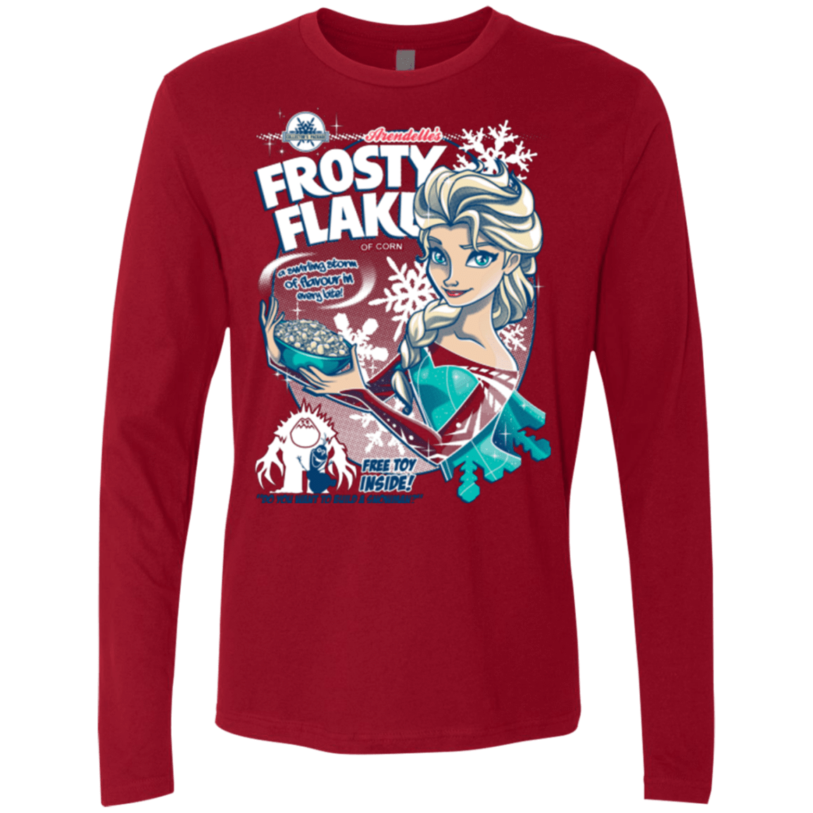 T-Shirts Cardinal / Small Frosty Flakes Men's Premium Long Sleeve