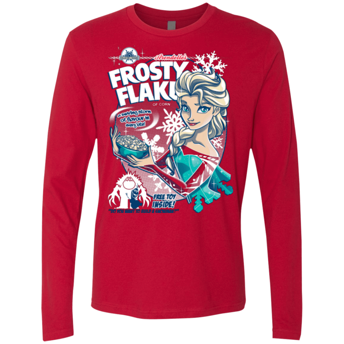 T-Shirts Red / Small Frosty Flakes Men's Premium Long Sleeve
