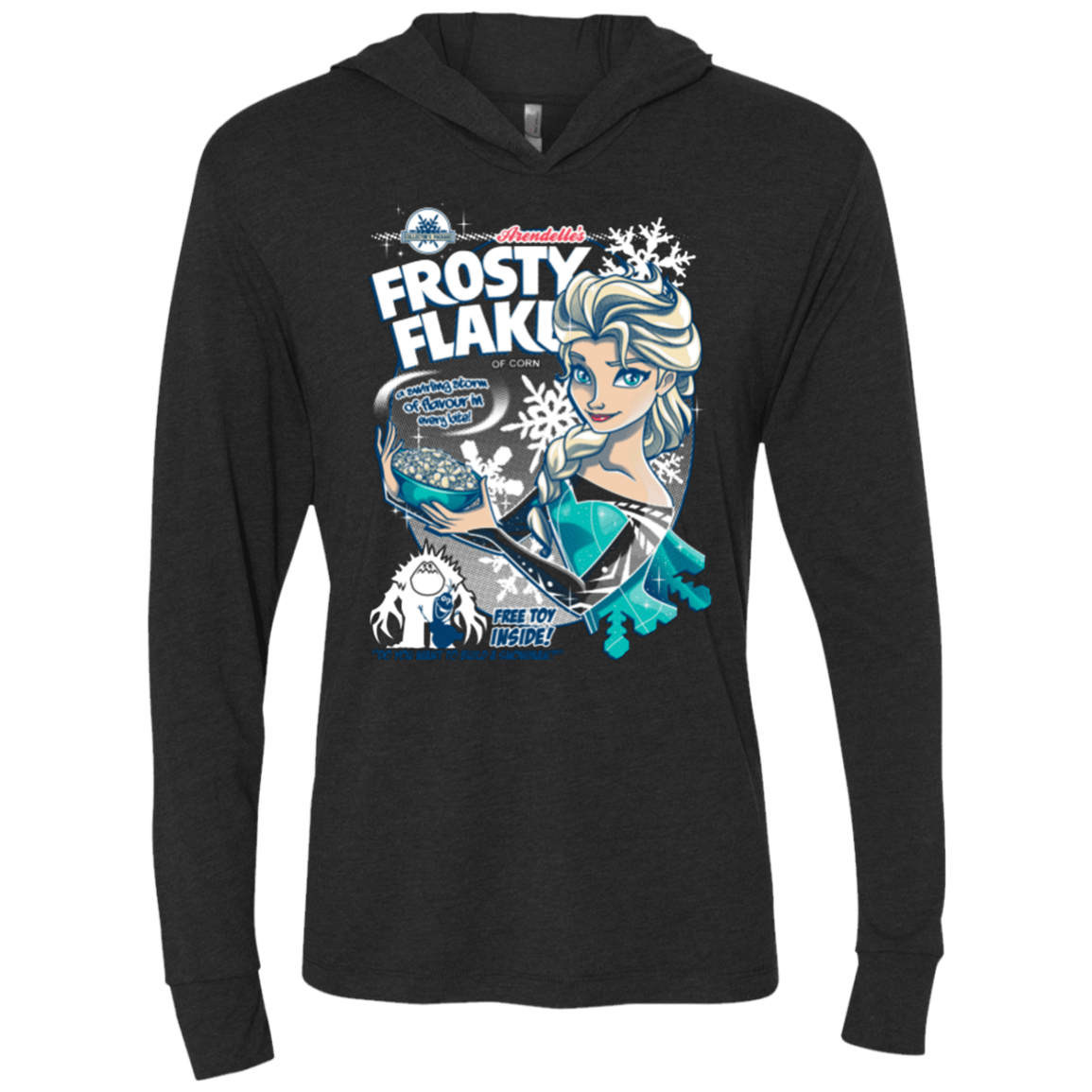 T-Shirts Vintage Black / X-Small Frosty Flakes Triblend Long Sleeve Hoodie Tee