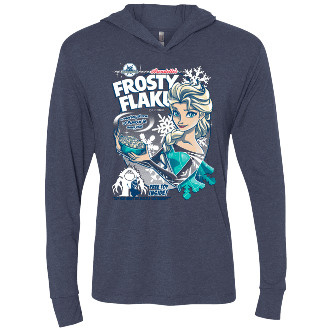 T-Shirts Vintage Navy / X-Small Frosty Flakes Triblend Long Sleeve Hoodie Tee