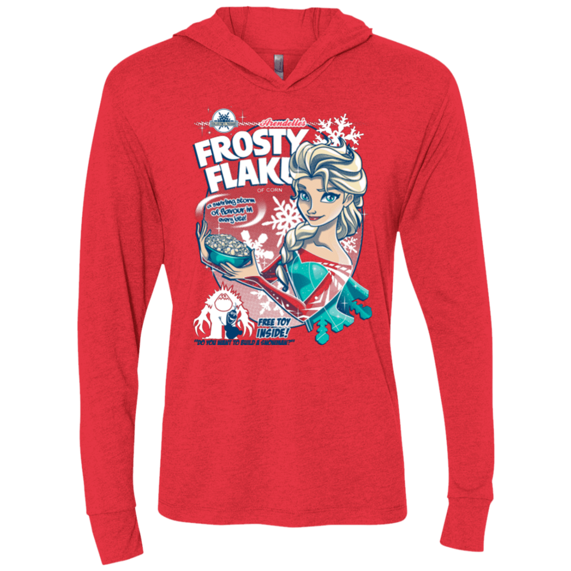 T-Shirts Vintage Red / X-Small Frosty Flakes Triblend Long Sleeve Hoodie Tee