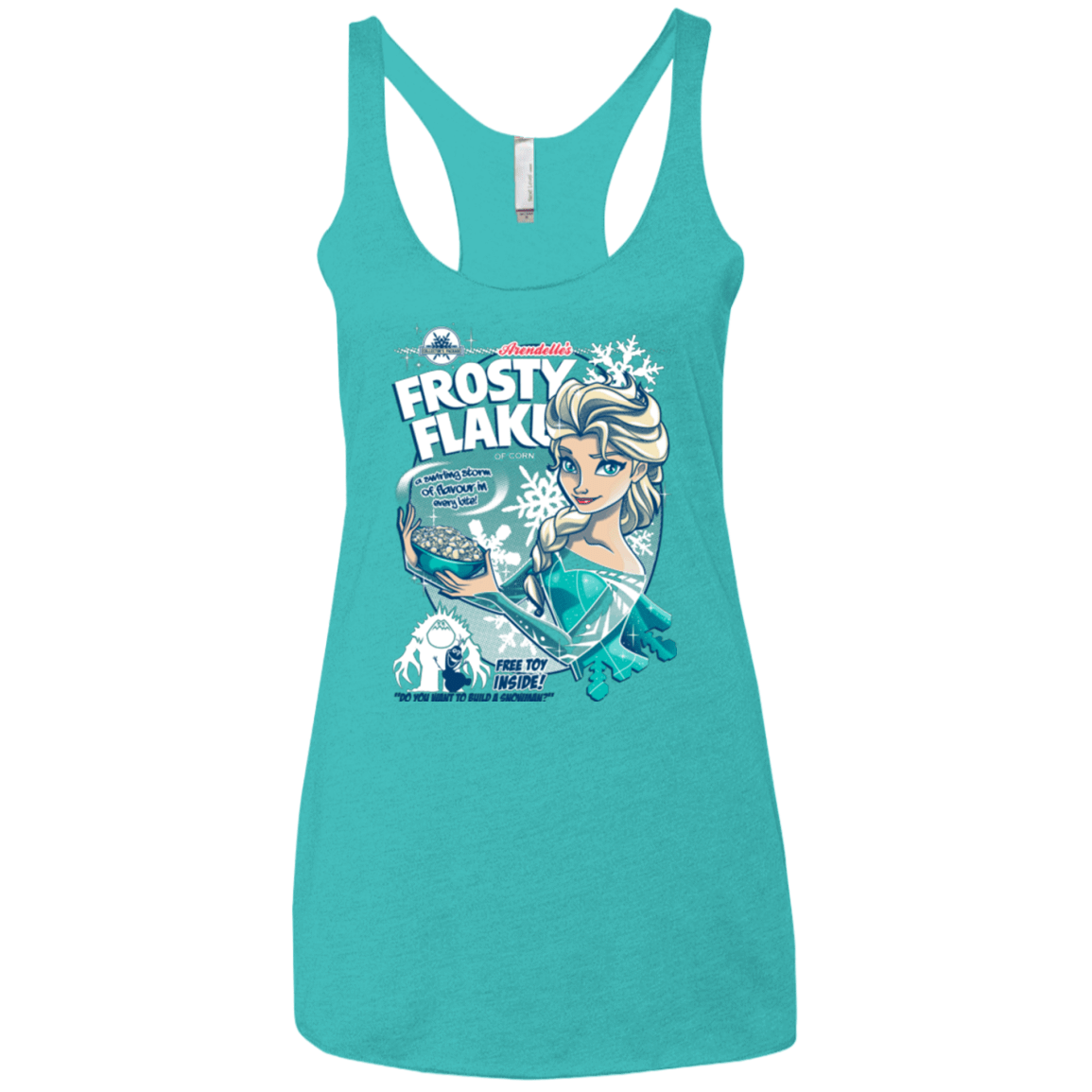 T-Shirts Tahiti Blue / X-Small Frosty Flakes Women's Triblend Racerback Tank