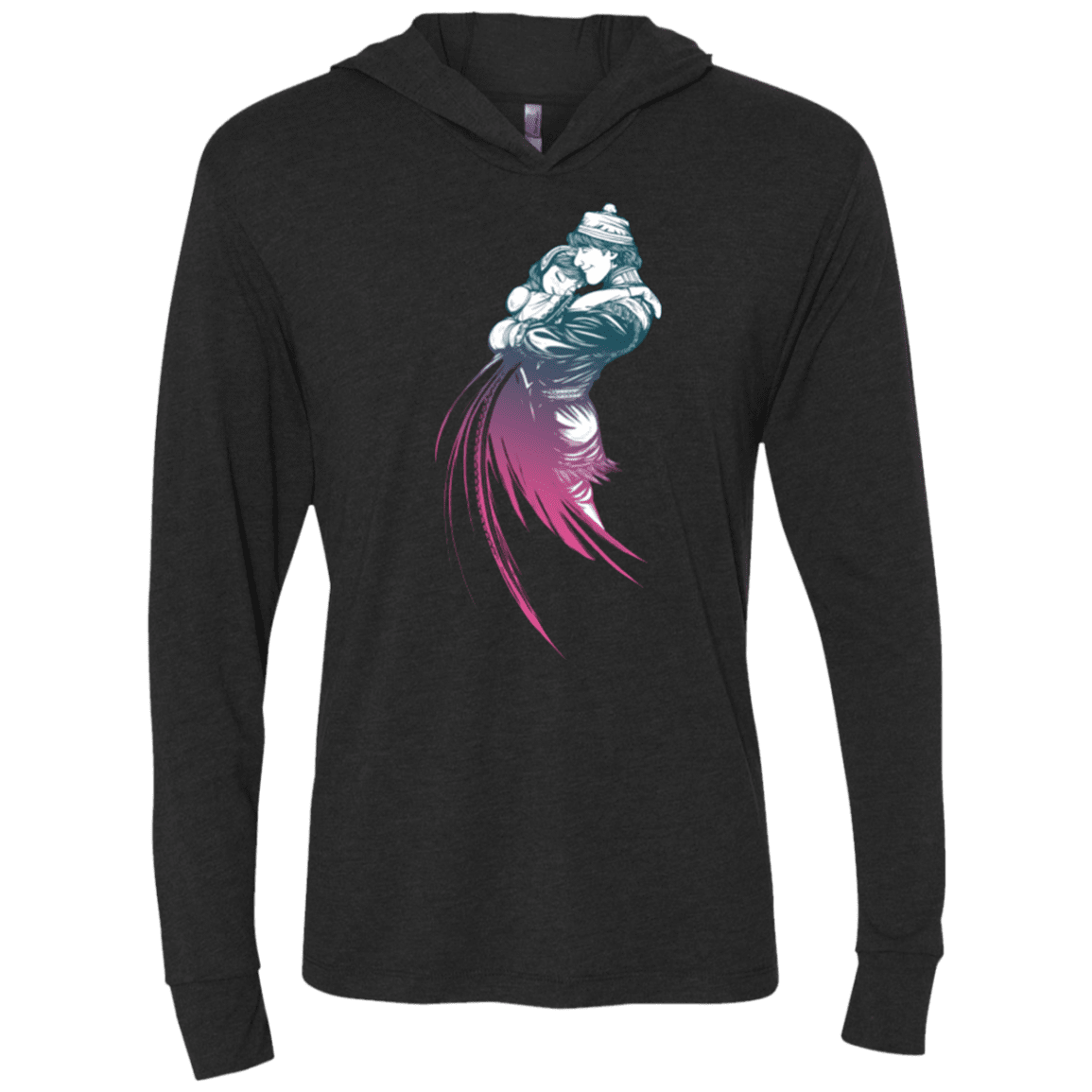 T-Shirts Vintage Black / X-Small Frozen Fantasy 2 Triblend Long Sleeve Hoodie Tee