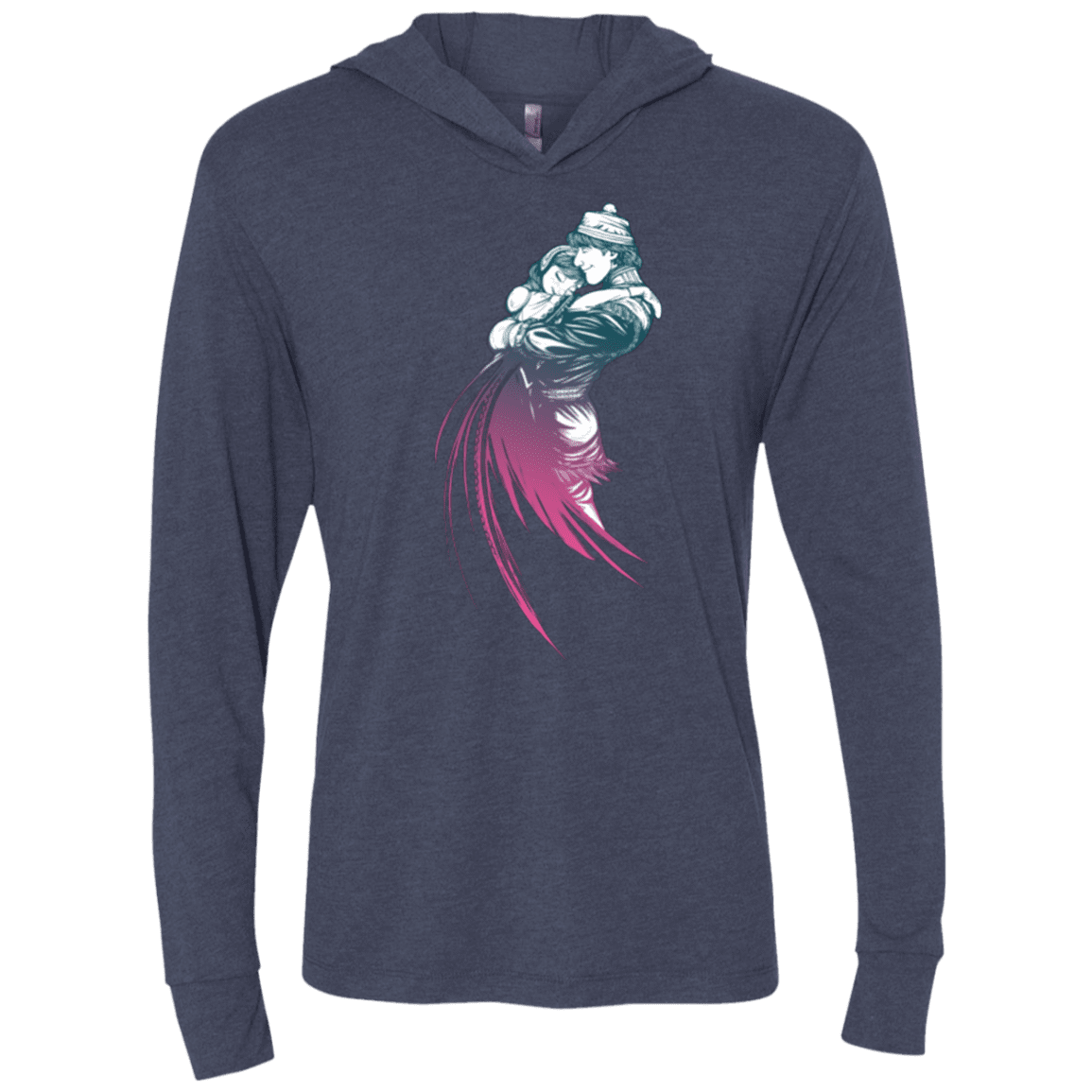 T-Shirts Vintage Navy / X-Small Frozen Fantasy 2 Triblend Long Sleeve Hoodie Tee