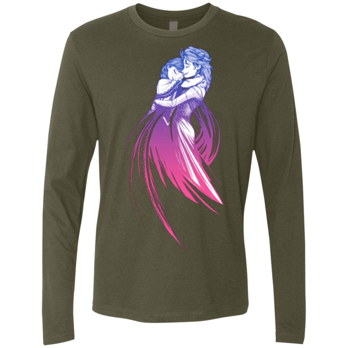 T-Shirts Military Green / Small Frozen Fantasy 3 Men's Premium Long Sleeve