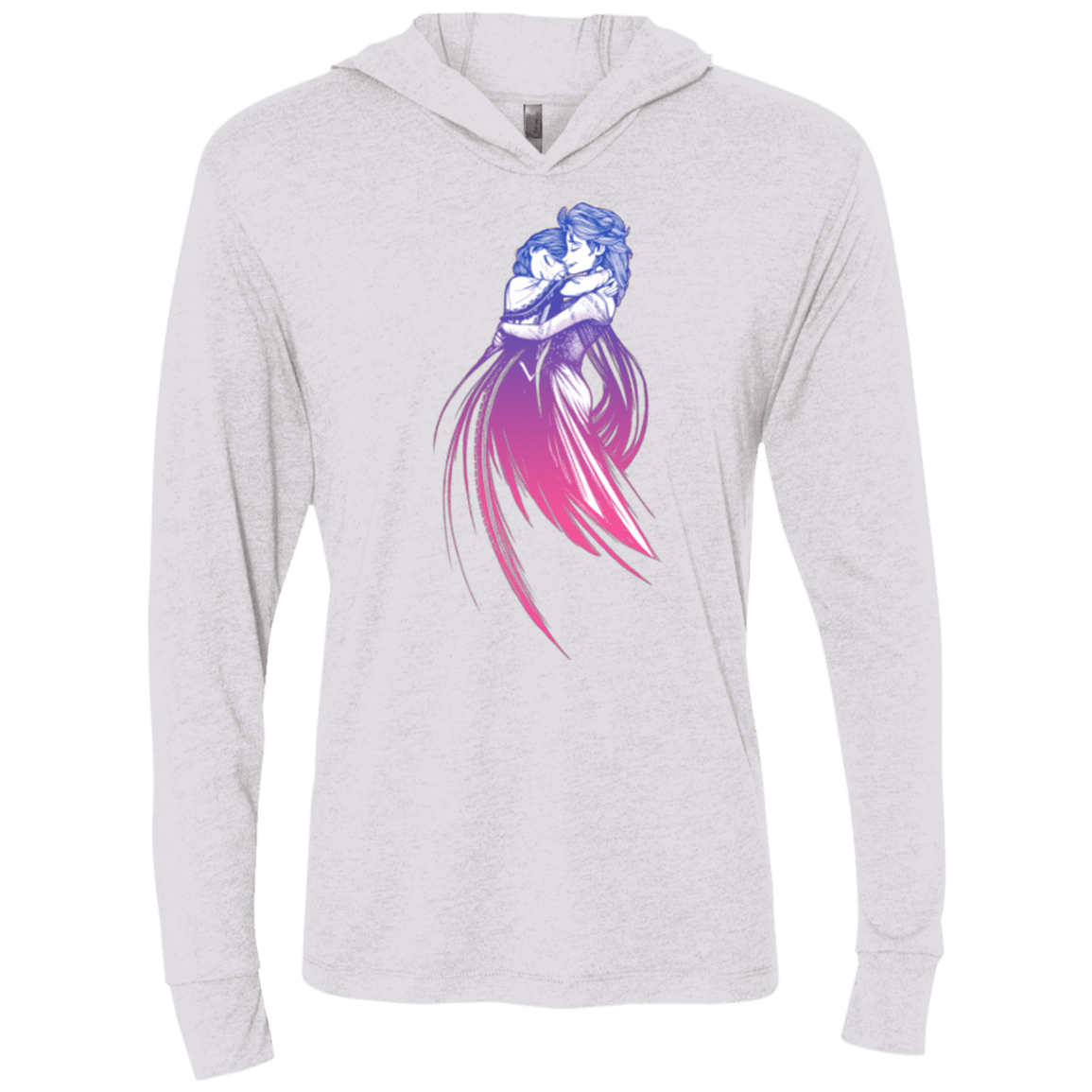 T-Shirts Heather White / X-Small Frozen Fantasy 3 Triblend Long Sleeve Hoodie Tee
