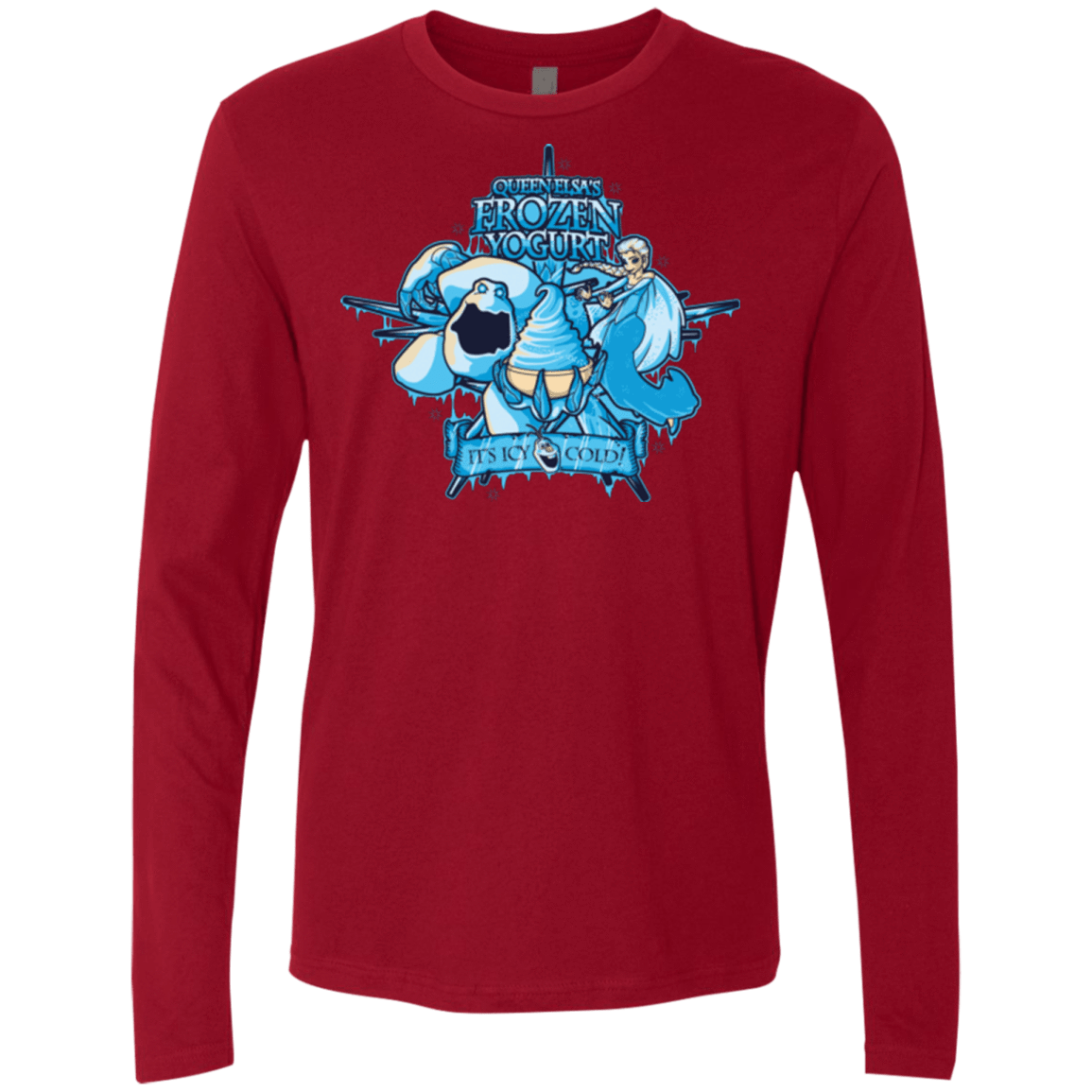 T-Shirts Cardinal / Small FROZEN YOGURT Men's Premium Long Sleeve