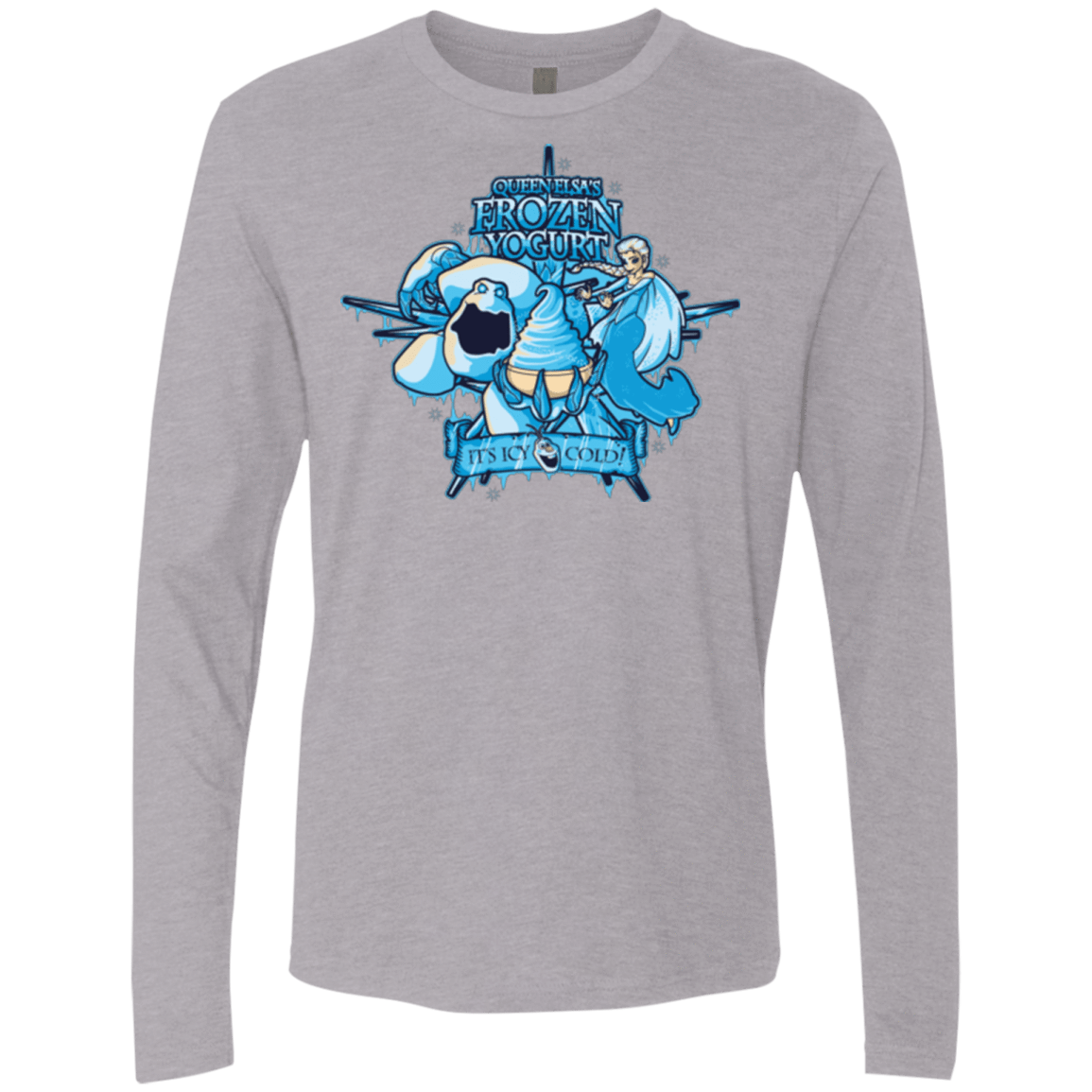 T-Shirts Heather Grey / Small FROZEN YOGURT Men's Premium Long Sleeve