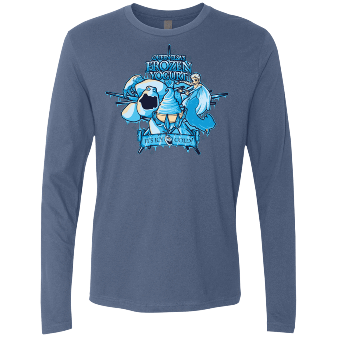 T-Shirts Indigo / Small FROZEN YOGURT Men's Premium Long Sleeve