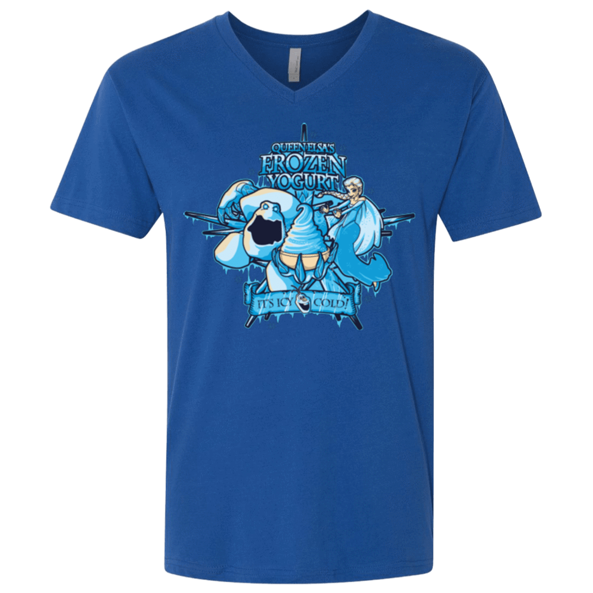 T-Shirts Royal / X-Small FROZEN YOGURT Men's Premium V-Neck