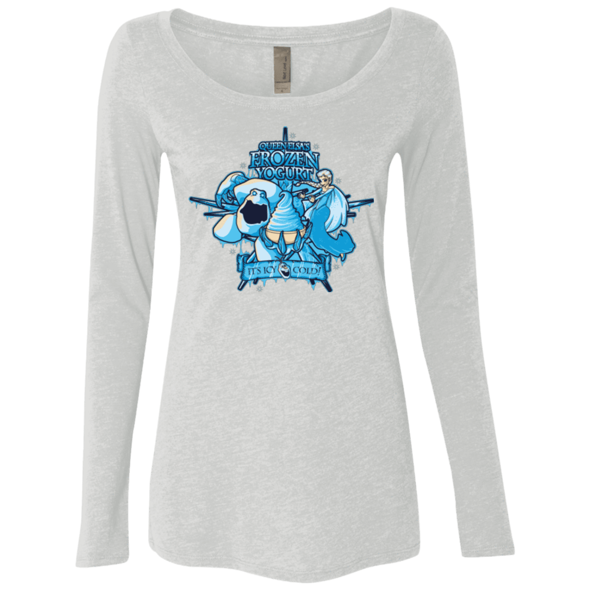 T-Shirts Heather White / Small FROZEN YOGURT Women's Triblend Long Sleeve Shirt