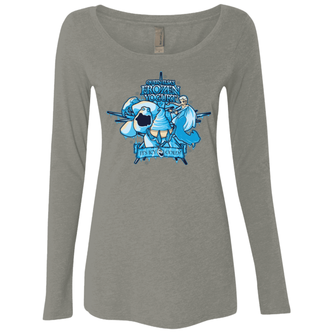 T-Shirts Venetian Grey / Small FROZEN YOGURT Women's Triblend Long Sleeve Shirt