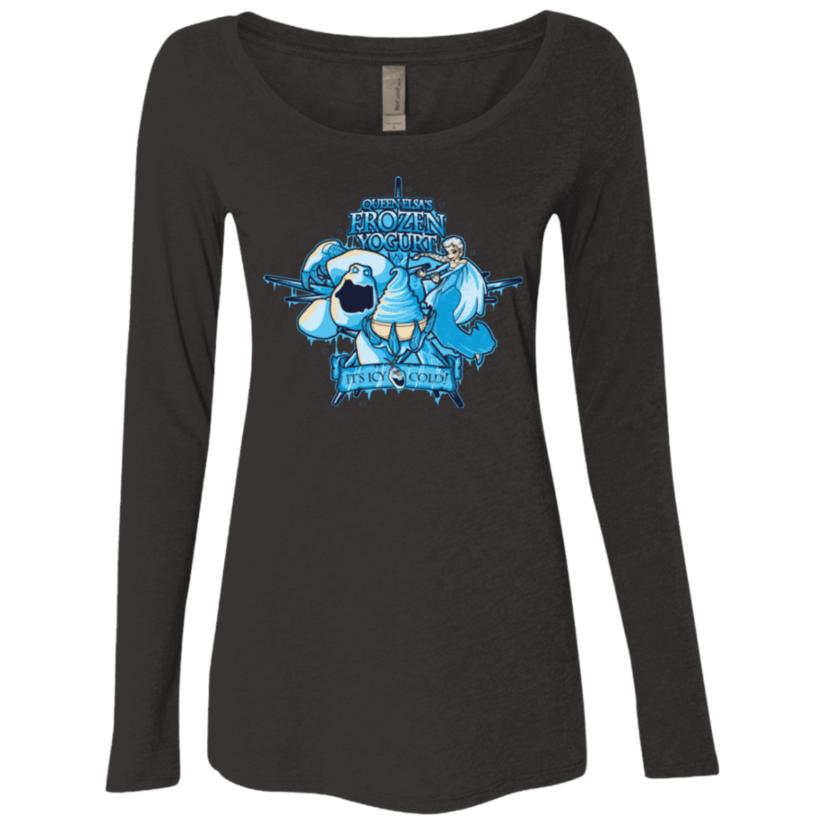 T-Shirts Vintage Black / Small FROZEN YOGURT Women's Triblend Long Sleeve Shirt