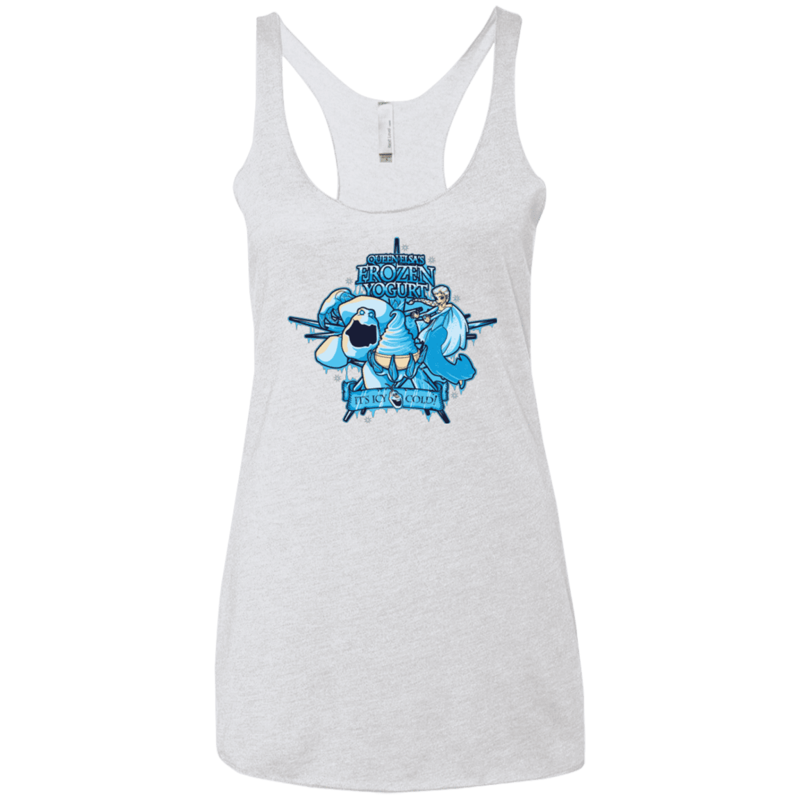 T-Shirts Heather White / X-Small FROZEN YOGURT Women's Triblend Racerback Tank