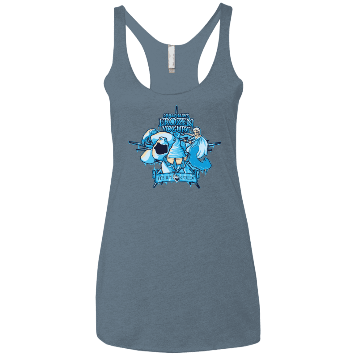 T-Shirts Indigo / X-Small FROZEN YOGURT Women's Triblend Racerback Tank