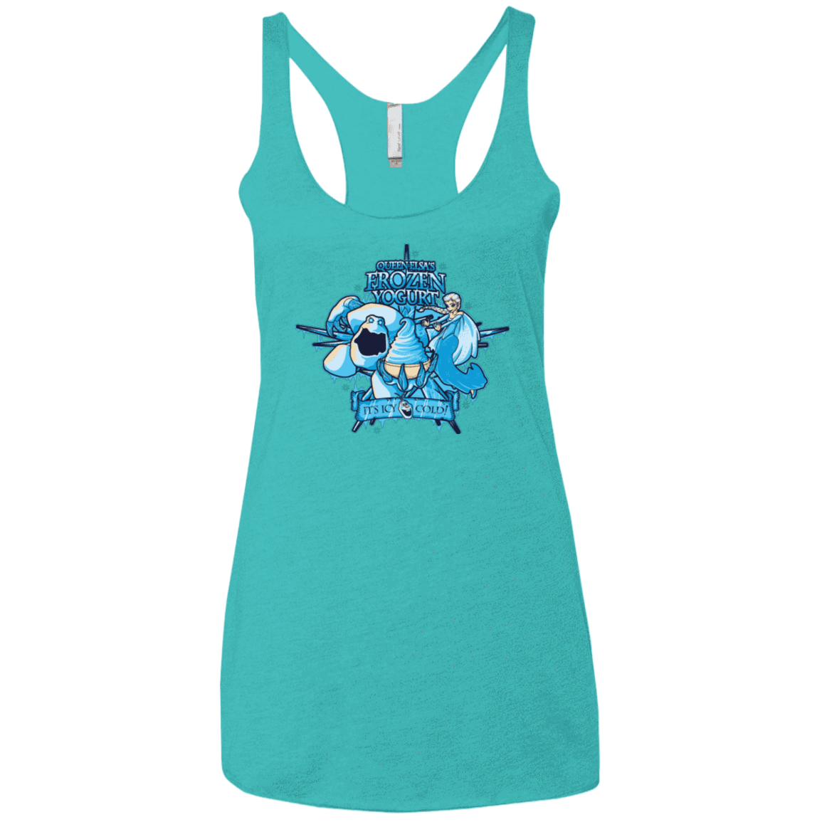 T-Shirts Tahiti Blue / X-Small FROZEN YOGURT Women's Triblend Racerback Tank