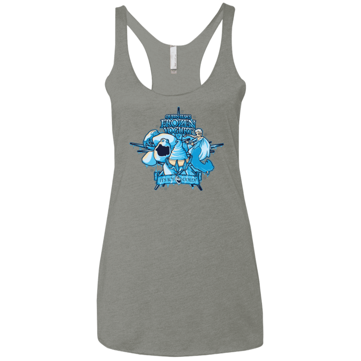 T-Shirts Venetian Grey / X-Small FROZEN YOGURT Women's Triblend Racerback Tank