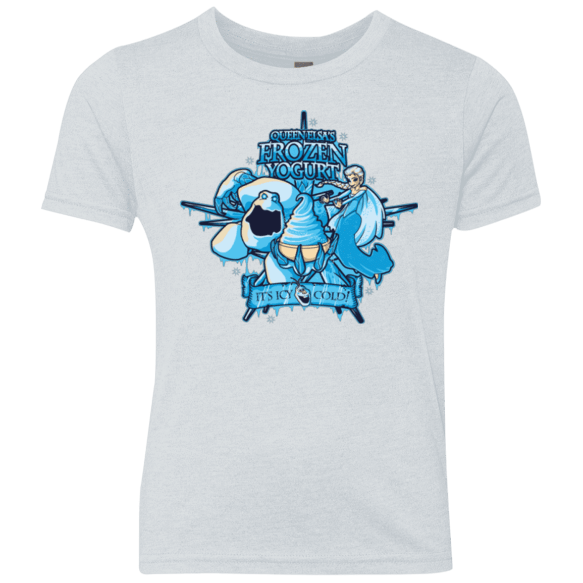 T-Shirts Heather White / YXS FROZEN YOGURT Youth Triblend T-Shirt