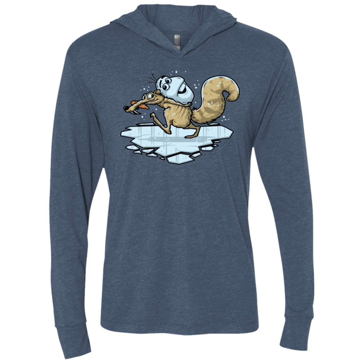 T-Shirts Indigo / X-Small FROZENAGE Triblend Long Sleeve Hoodie Tee