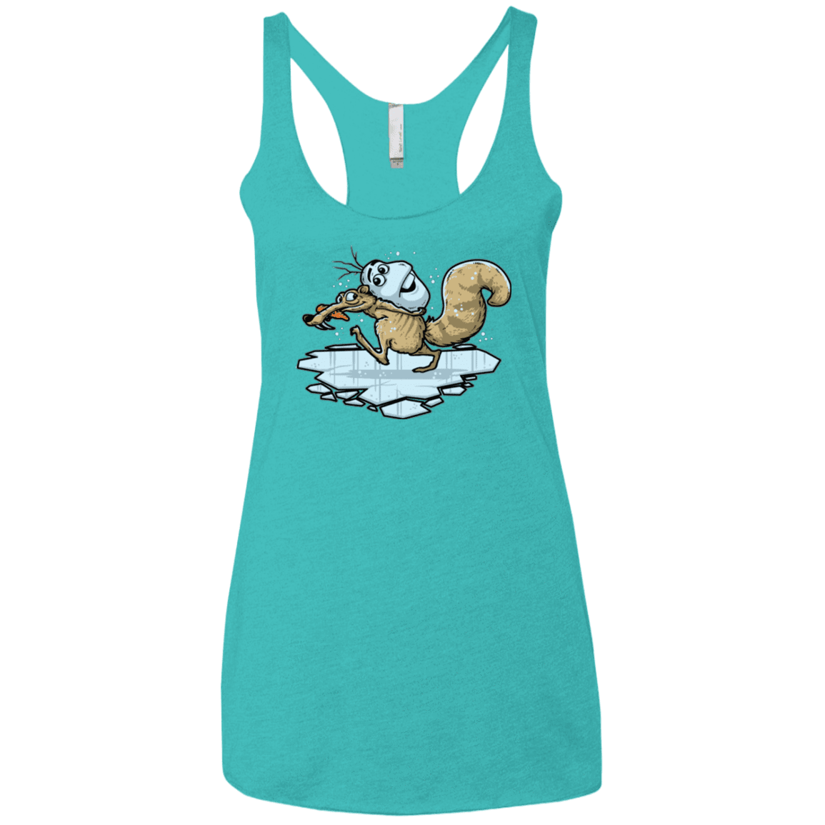 T-Shirts Tahiti Blue / X-Small FROZENAGE Women's Triblend Racerback Tank