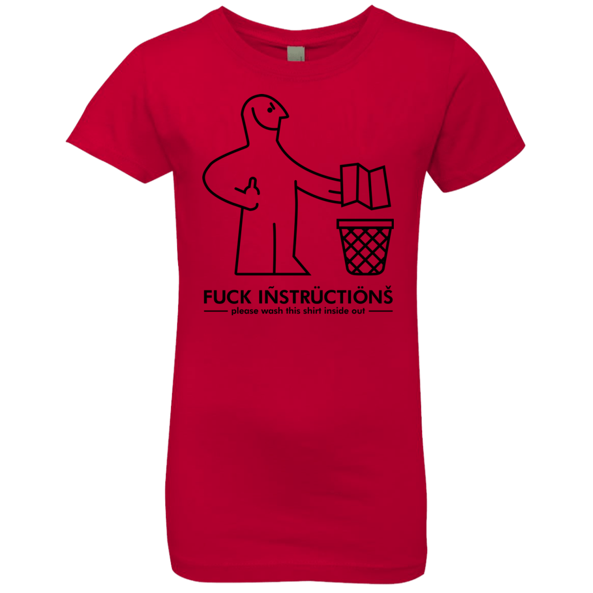 T-Shirts Red / YXS FuckInstructions Girls Premium T-Shirt