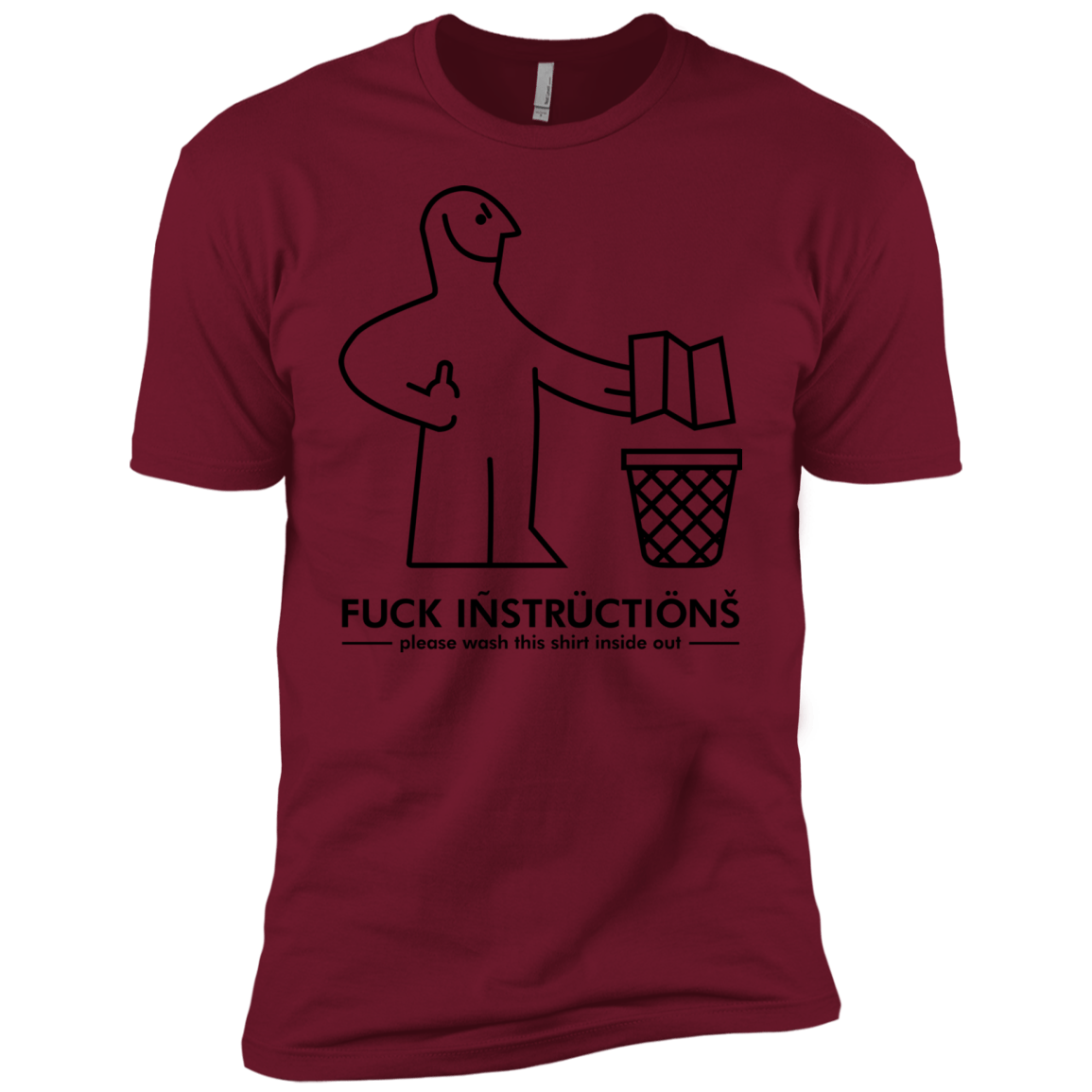 T-Shirts Cardinal / X-Small FuckInstructions Men's Premium T-Shirt