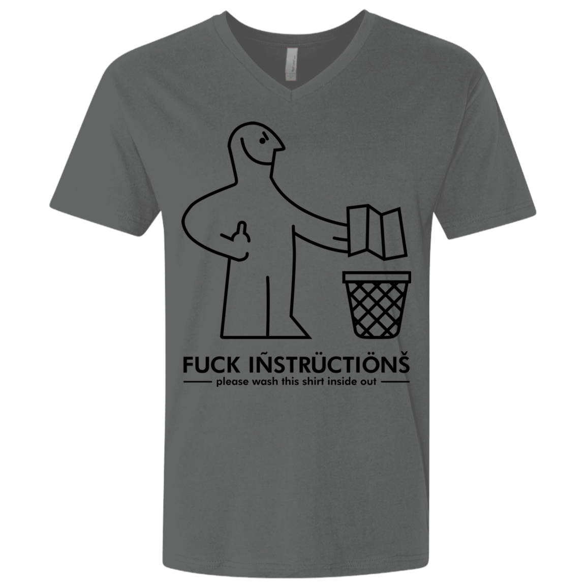 T-Shirts Heavy Metal / X-Small FuckInstructions Men's Premium V-Neck