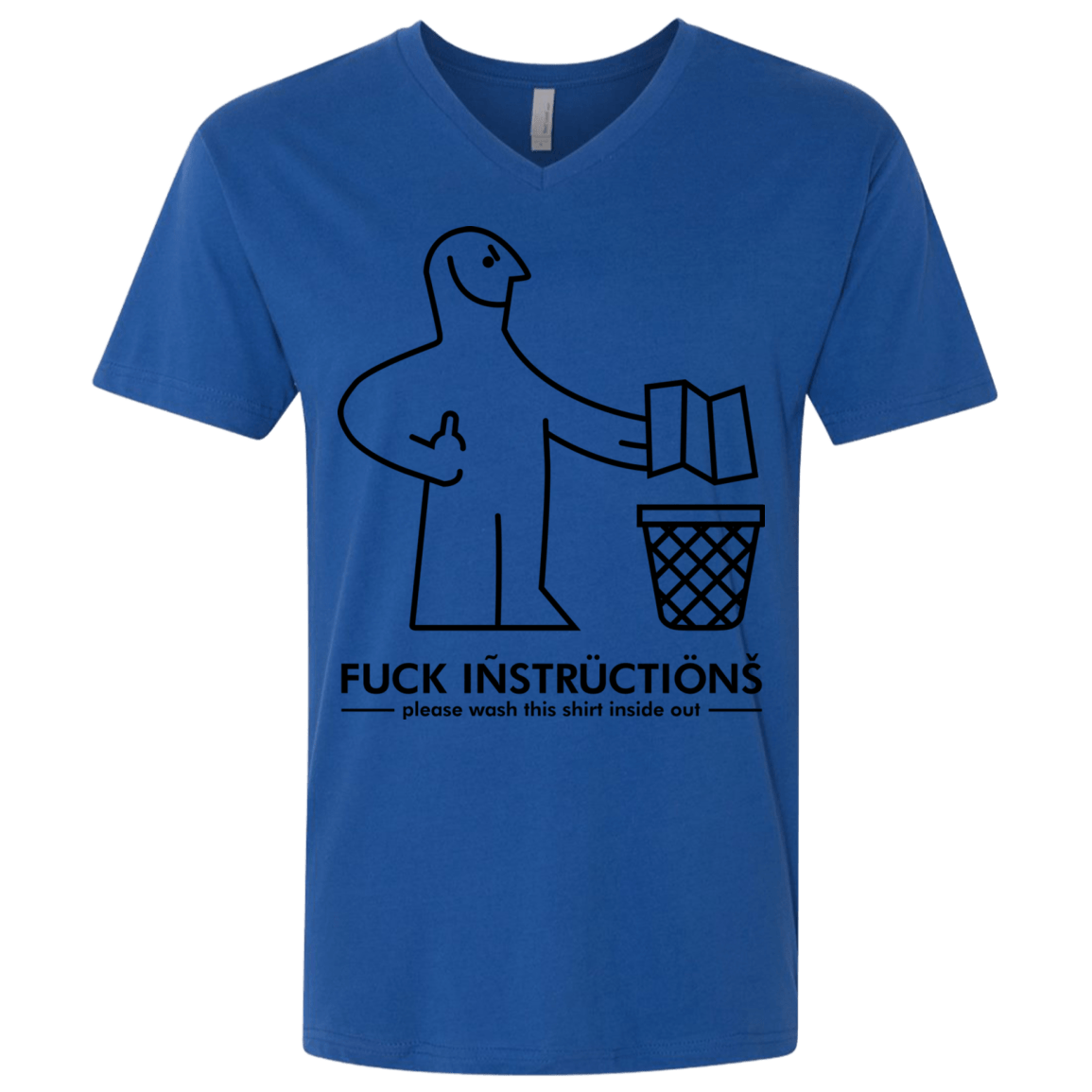 T-Shirts Royal / X-Small FuckInstructions Men's Premium V-Neck
