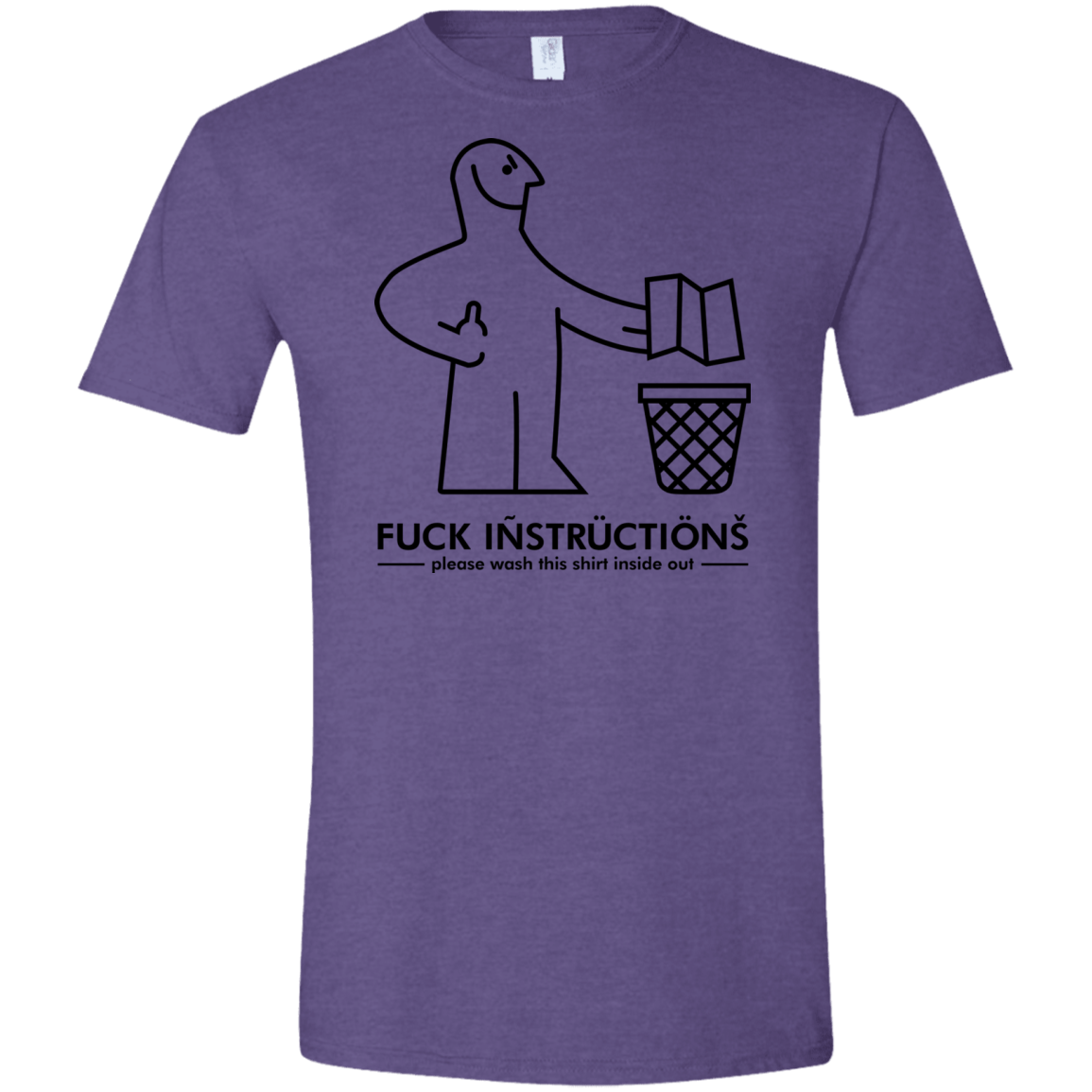 T-Shirts Heather Purple / S FuckInstructions Men's Semi-Fitted Softstyle