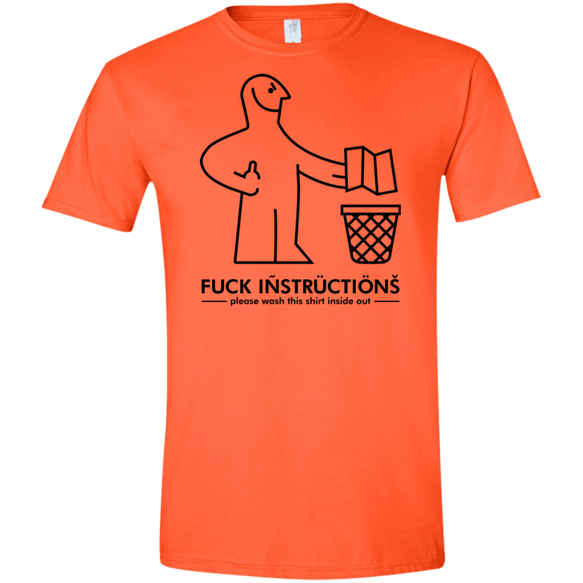 T-Shirts Orange / S FuckInstructions Men's Semi-Fitted Softstyle