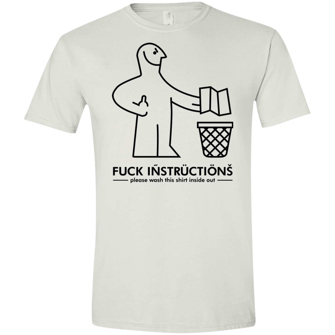 T-Shirts White / X-Small FuckInstructions Men's Semi-Fitted Softstyle