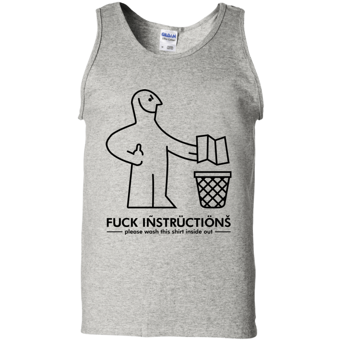 T-Shirts Ash / S FuckInstructions Men's Tank Top