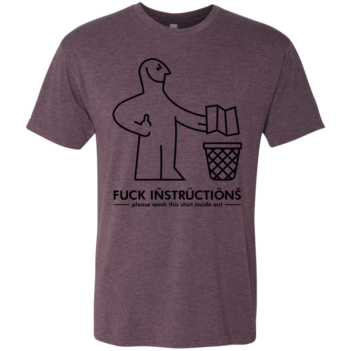 T-Shirts Vintage Purple / S FuckInstructions Men's Triblend T-Shirt